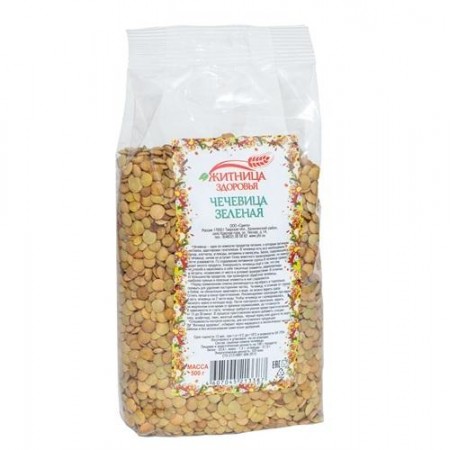 Green lentils for germination 500 g Zhytnitsa health Russia