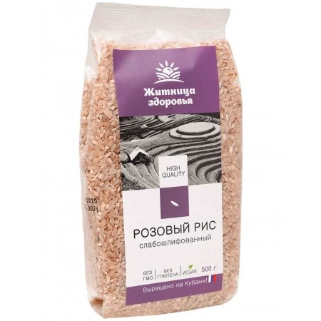 Lightly polished pink rice 500 g Granary Health Russia