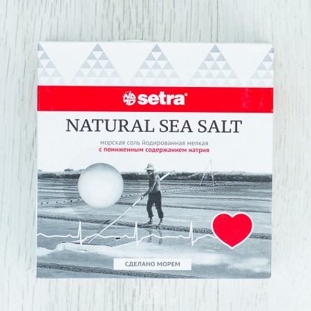 Setra Small iodized sea salt, low in sodium, 500 g Serbia, Slovenia