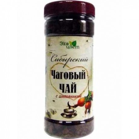 Чай чаговый с плодами шиповника витаминный 90г - «Травы Байкала» Россия