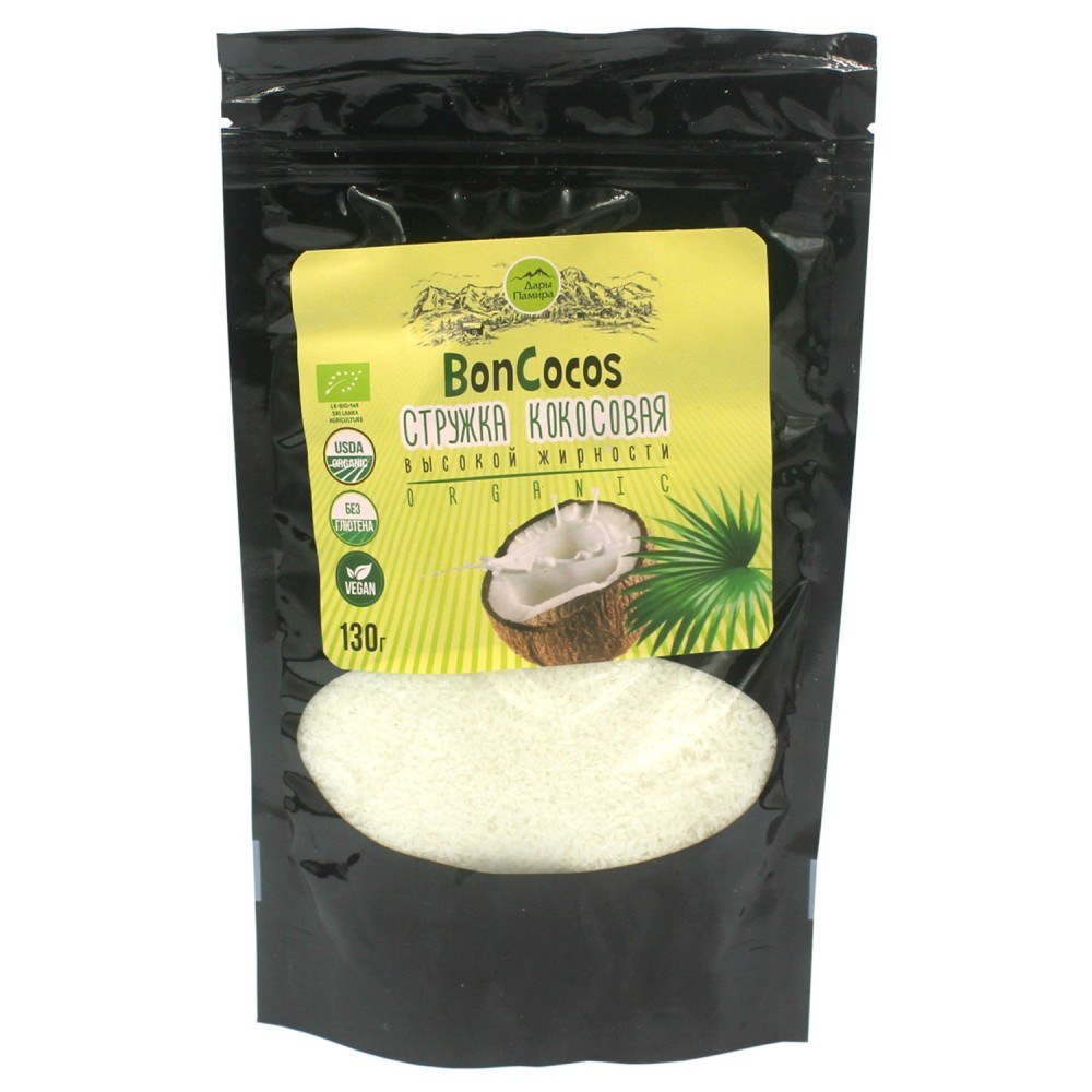 Стружка кокосовая высокой жирности (FINE)  БОНКОКОС, Шри-Ланка, 130г.